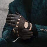 Autohandschoenen Heren - Donkerbruin - Handgemaakt in Italië – Luxe Leren Handschoenen – Handgemaakt in Italië – Fratelli Orsini® - 6