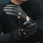 Autohandschoenen Heren Zwart - Handgemaakt in Italië - Fratelli Orsini – Luxe Leren Handschoenen – Handgemaakt in Italië – Fratelli Orsini® - 9