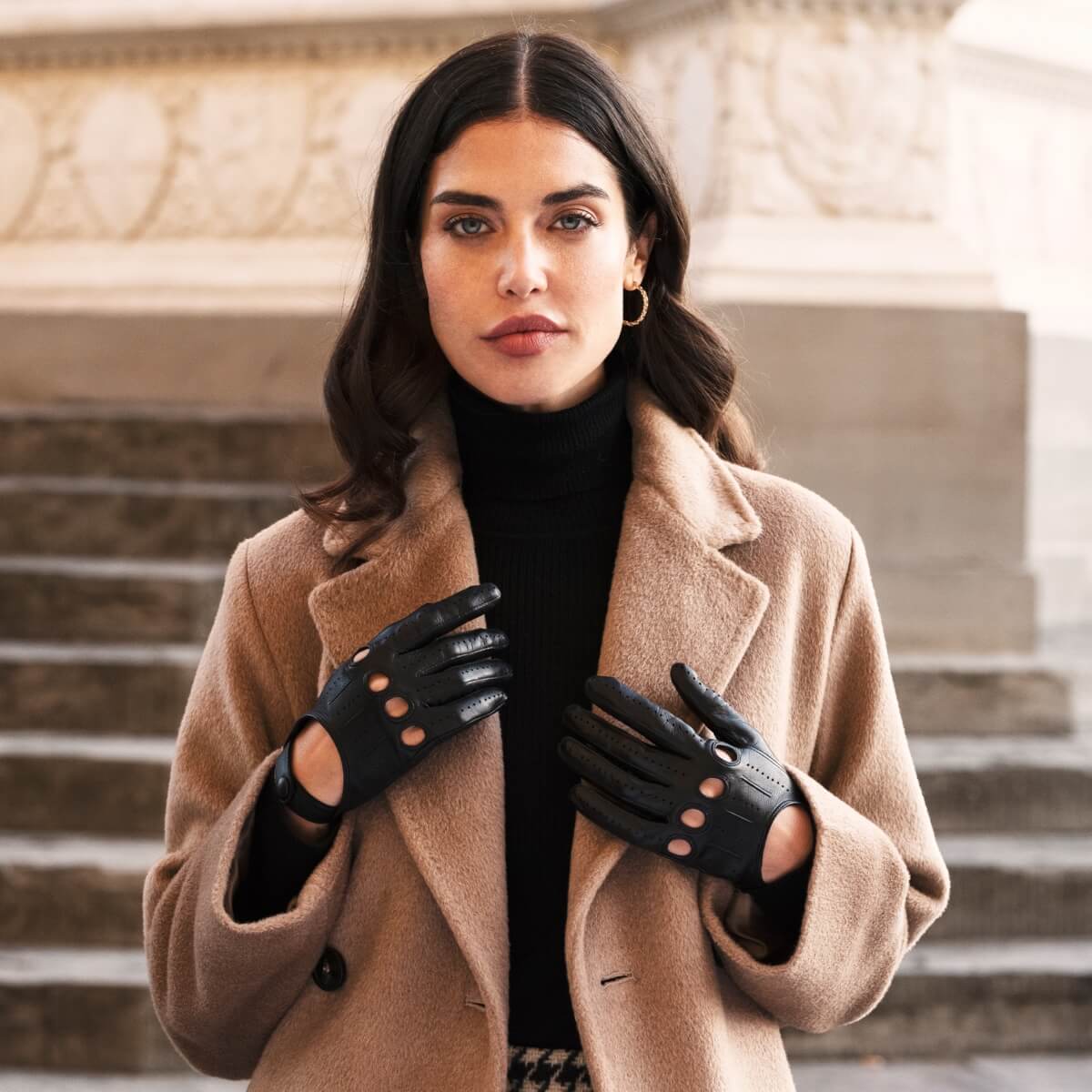Autohandschoenen Dames Zwart - Handgemaakt in Italië – Luxe Leren Handschoenen – Handgemaakt in Italië – Fratelli Orsini® - 3