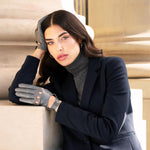 Autohandschoenen Dames Grijs - Handgemaakt in Italië – Luxe Leren Handschoenen – Handgemaakt in Italië – Fratelli Orsini® - 2