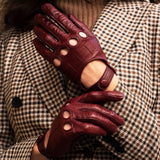 Autohandschoenen Dames Cordovan - Handgemaakt in Italië – Luxe Leren Handschoenen – Handgemaakt in Italië – Fratelli Orsini® - 2