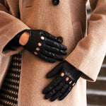 Autohandschoenen Dames Zwart - Handgemaakt in Italië – Luxe Leren Handschoenen – Handgemaakt in Italië – Fratelli Orsini® - 4