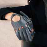 Autohandschoenen Dames Grijs - Handgemaakt in Italië – Luxe Leren Handschoenen – Handgemaakt in Italië – Fratelli Orsini® - 3