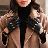 Autohandschoenen Dames Zwart - Handgemaakt in Italië – Luxe Leren Handschoenen – Handgemaakt in Italië – Fratelli Orsini® - 7