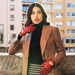 Autohandschoenen Dames Rood - Handgemaakt in Italië – Luxe Leren Handschoenen – Handgemaakt in Italië – Fratelli Orsini® - 10