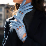Autohandschoenen Dames Lichtblauw - Handgemaakt in Italië – Luxe Leren Handschoenen – Handgemaakt in Italië – Fratelli Orsini® - 3