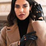Autohandschoenen Dames Zwart - Handgemaakt in Italië – Luxe Leren Handschoenen – Handgemaakt in Italië – Fratelli Orsini® - 5