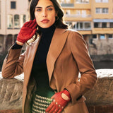 Autohandschoenen Dames Rood - Handgemaakt in Italië – Luxe Leren Handschoenen – Handgemaakt in Italië – Fratelli Orsini® - 8