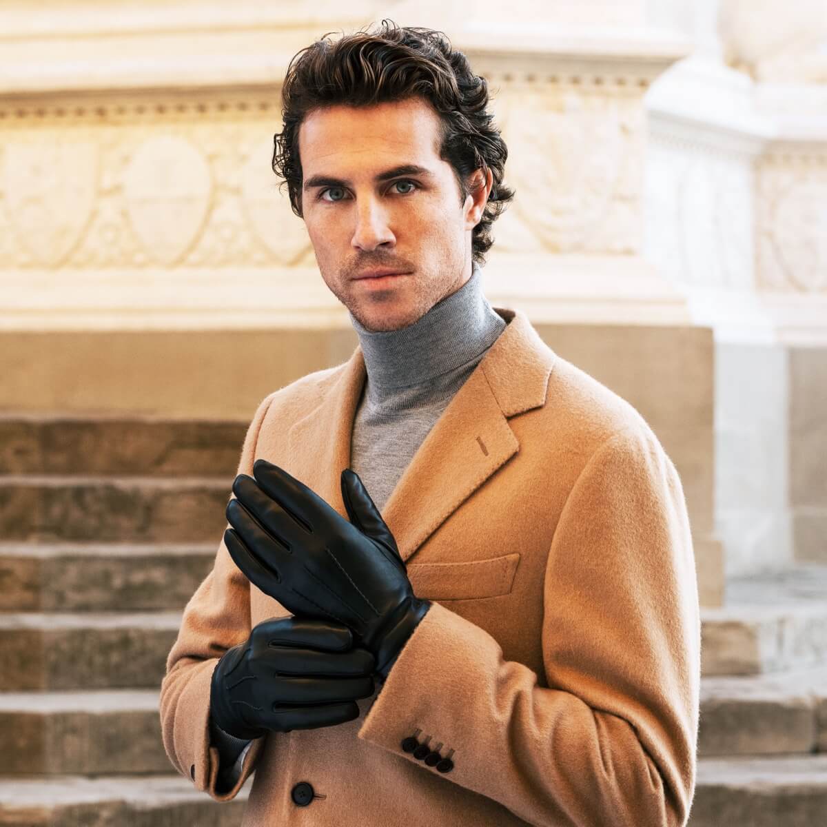 Leren Handschoenen Zwart Heren - Touchscreen - Handgemaakt in Italië – Luxe Leren Handschoenen – Handgemaakt in Italië – Fratelli Orsini® - 9