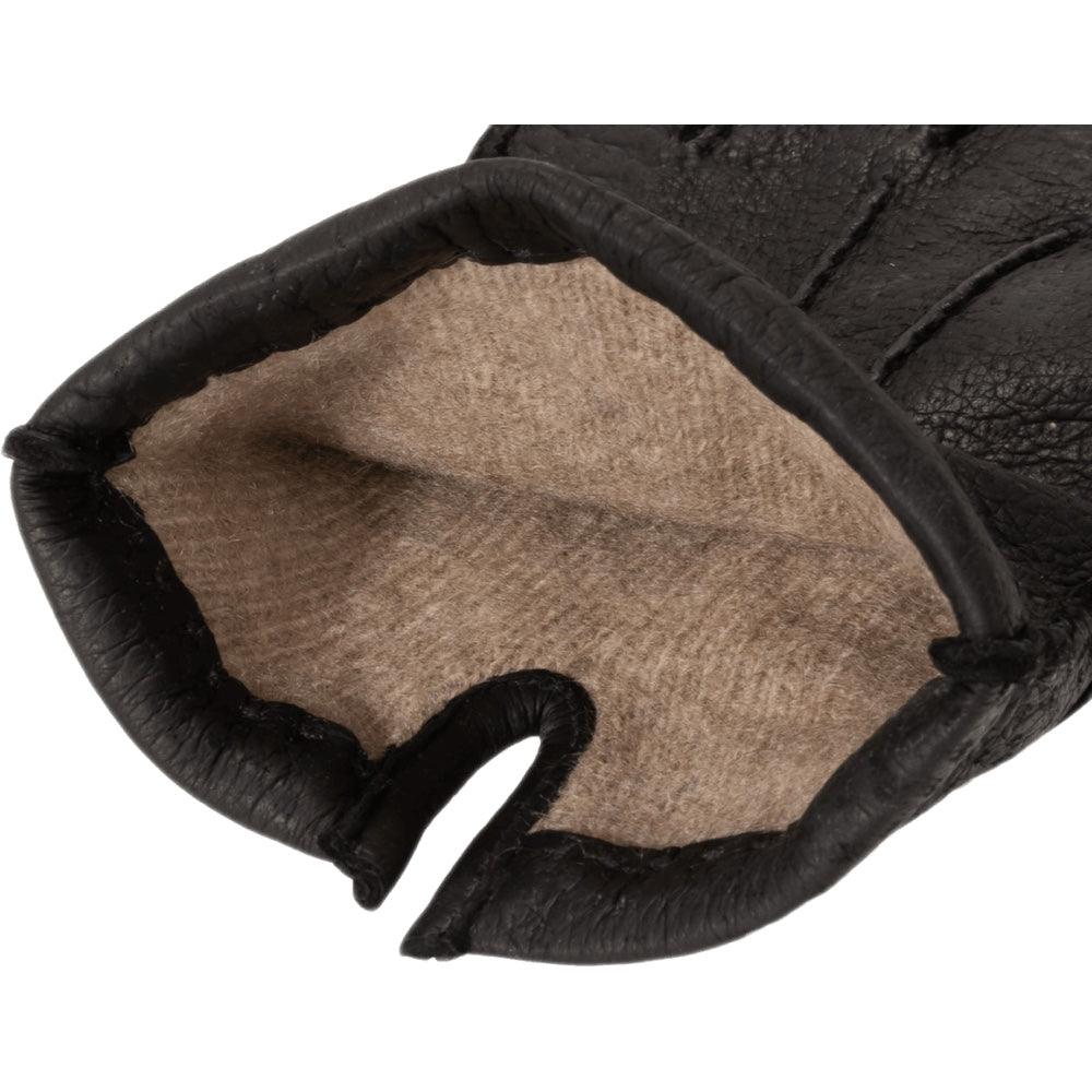 Peccary Leren Handschoenen Zwart - 100% Cashmere - Handgemaakt in Italië – Luxe Leren Handschoenen – Handgemaakt in Italië – Fratelli Orsini® - 2