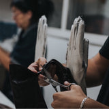 Bruine Leren Handschoenen Dames - Touchscreen - Gemaakt in Italië - 100% Cashmere - Gemaakt in Italië – Luxe Leren Handschoenen – Handgemaakt in Italië – Fratelli Orsini® - Productie - 2