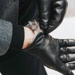 Leren Handschoenen Heren Zwart - Bruine Vacht - Handgemaakt in Italië – Luxe Leren Handschoenen – Handgemaakt in Italië – Fratelli Orsini® - 6