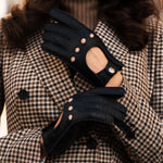 Autohandschoenen Dames Zwart - Deerskin - Handgemaakt in Italië – Luxe Leren Handschoenen – Handgemaakt in Italië – Fratelli Orsini® - 4
