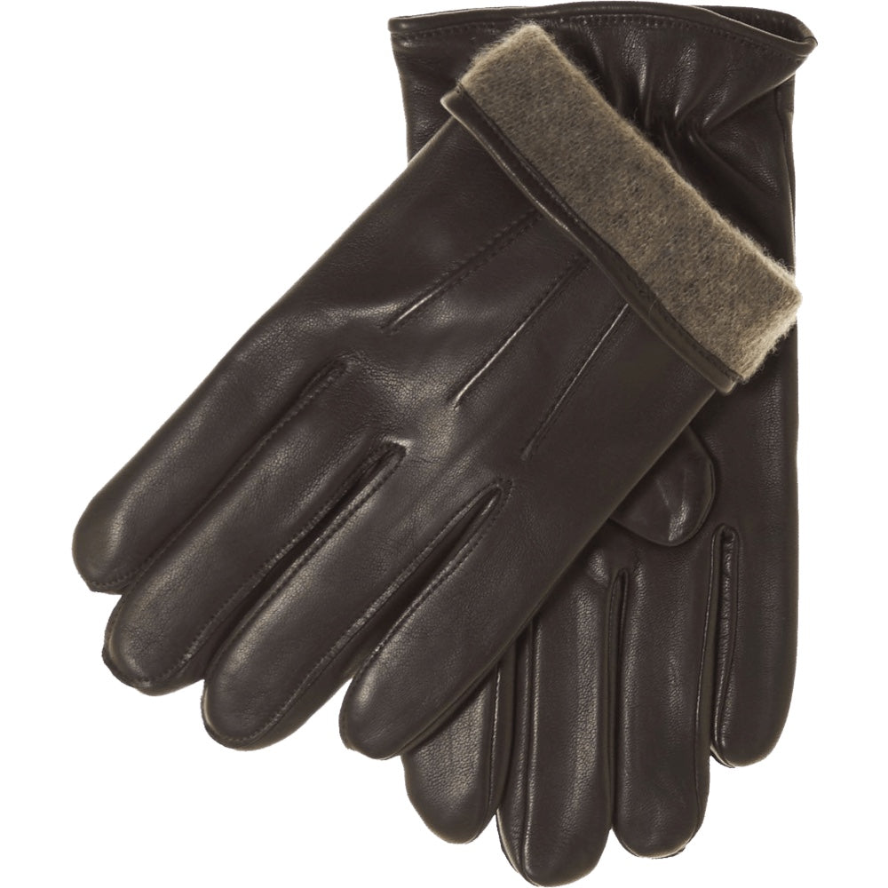 Bruine Leren Handschoenen Heren Touchscreen - 100% Cashmere - Gemaakt in Italië – Luxe Leren Handschoenen – Handgemaakt in Italië – Fratelli Orsini® - 1