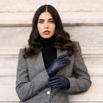 Leren Handschoenen Dames Navy - Touchscreen - Gemaakt in Italië - 100% Cashmere - Gemaakt in Italië – Luxe Leren Handschoenen – Handgemaakt in Italië – Fratelli Orsini® - 4