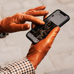 Cognac Leren Handschoenen Dames - Touchscreen - Gemaakt in Italië - 100% Cashmere - Gemaakt in Italië – Luxe Leren Handschoenen – Handgemaakt in Italië – Fratelli Orsini® - 4