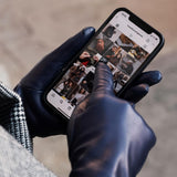 Leren Handschoenen Dames Navy - Touchscreen - Gemaakt in Italië - 100% Cashmere - Gemaakt in Italië – Luxe Leren Handschoenen – Handgemaakt in Italië – Fratelli Orsini® - 5
