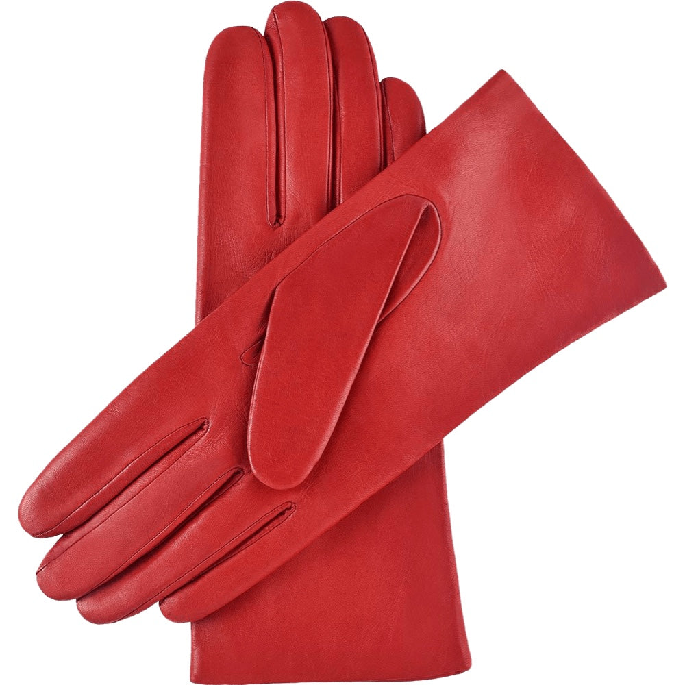 Rode Leren Handschoenen Dames - Touchscreen - Gemaakt in Italië - 100% Cashmere - Gemaakt in Italië – Luxe Leren Handschoenen – Handgemaakt in Italië – Fratelli Orsini® - 2