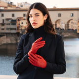 Rode Leren Handschoenen Dames - Touchscreen - Gemaakt in Italië – Luxe Leren Handschoenen – Handgemaakt in Italië – Fratelli Orsini® - 6