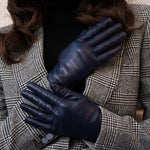 Leren Handschoenen Dames Navy - Touchscreen - Gemaakt in Italië - 100% Cashmere - Gemaakt in Italië – Luxe Leren Handschoenen – Handgemaakt in Italië – Fratelli Orsini® - 6