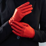 Rode Leren Handschoenen Dames - Touchscreen - Gemaakt in Italië – Luxe Leren Handschoenen – Handgemaakt in Italië – Fratelli Orsini® - 7