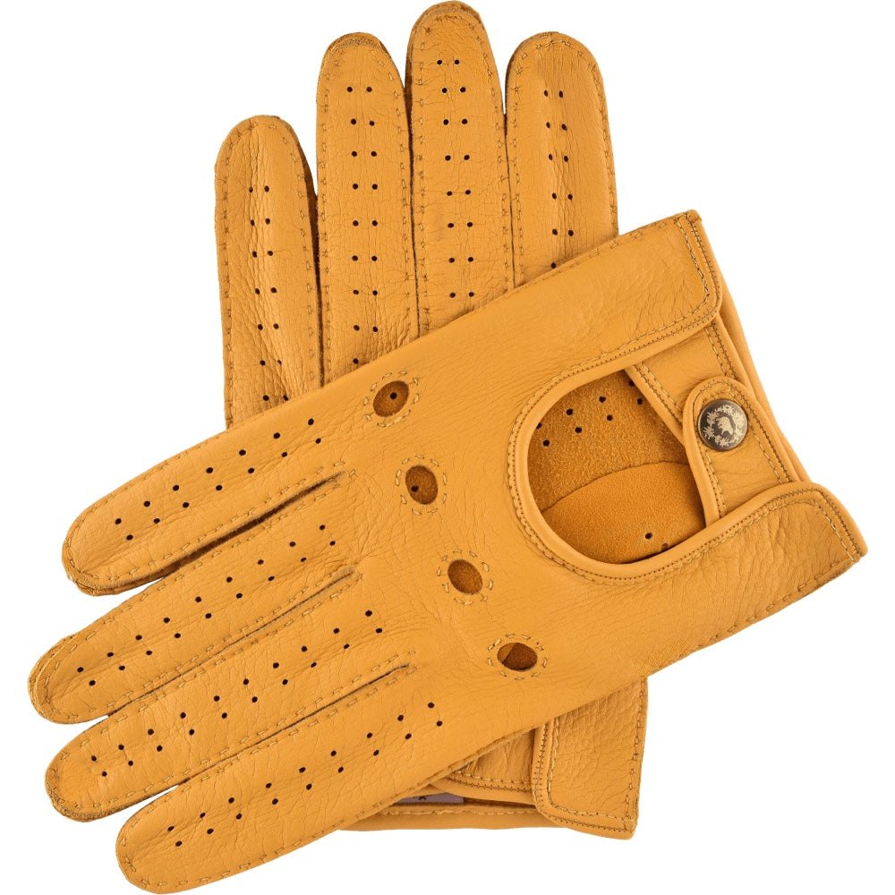 Autohandschoenen Heren Geel - Handgemaakt in Italië - Deerskin – Luxe Leren Handschoenen – Handgemaakt in Italië – Fratelli Orsini® - 1