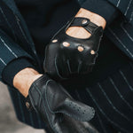 Autohandschoenen Heren Zwart - Handgemaakt in Italië - Deerskin – Luxe Leren Handschoenen – Handgemaakt in Italië – Fratelli Orsini® - 4