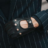 Autohandschoenen Heren Zwart - Handgemaakt in Italië - Deerskin – Luxe Leren Handschoenen – Handgemaakt in Italië – Fratelli Orsini® - 6