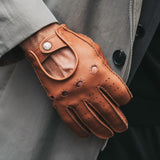 Autohandschoenen Heren Bruin - Deerskin - Handgemaakt in Italië – Luxe Leren Handschoenen – Handgemaakt in Italië – Fratelli Orsini® - 3