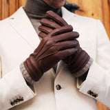 Bruine Leren Handschoenen Heren - Deerskin - Handgemaakt in Italië – Luxe Leren Handschoenen – Handgemaakt in Italië – Fratelli Orsini® - 9