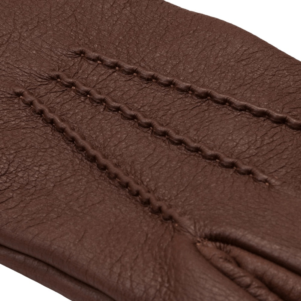 Bruine Leren Handschoenen Heren - Deerskin - Handgemaakt in Italië – Luxe Leren Handschoenen – Handgemaakt in Italië – Fratelli Orsini® - 4