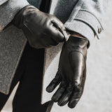 Leren Handschoenen Heren Zwart - Witte Vacht - Handgemaakt in Italië – Luxe Leren Handschoenen – Handgemaakt in Italië – Fratelli Orsini® - 8