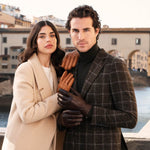 Leren Handschoenen Heren Bruin - Witte Vacht - Handgemaakt in Italië – Luxe Leren Handschoenen – Handgemaakt in Italië – Fratelli Orsini® - 7