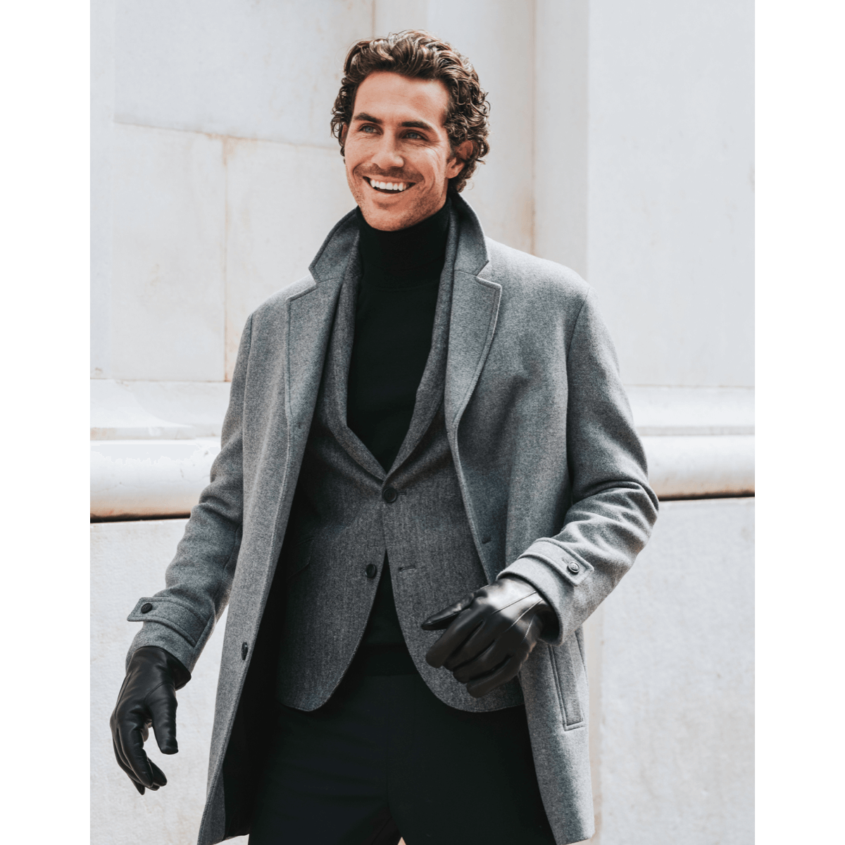 Leren Handschoenen Heren Zwart - Witte Vacht - Handgemaakt in Italië – Luxe Leren Handschoenen – Handgemaakt in Italië – Fratelli Orsini® - 7