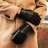 Leren Handschoenen Heren Bruin - Witte Vacht - Handgemaakt in Italië – Luxe Leren Handschoenen – Handgemaakt in Italië – Fratelli Orsini® - 8