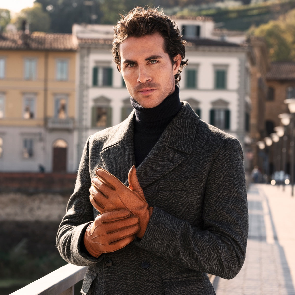 Peccary Leren Handschoenen - 100% Cashmere - Handgemaakt in Italië – Luxe Leren Handschoenen – Handgemaakt in Italië – Fratelli Orsini® - 9