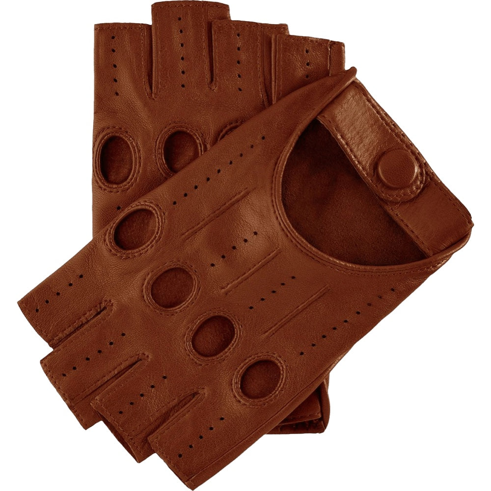 Autohandschoenen Dames Cognac - Vingerloos - Handgemaakt in Italië – Luxe Leren Handschoenen – Handgemaakt in Italië – Fratelli Orsini® - 1