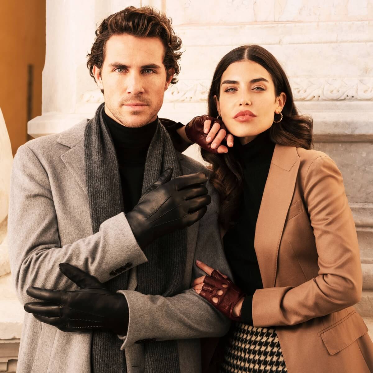Autohandschoenen Dames Cordovan - Vingerloos - Handgemaakt in Italië – Luxe Leren Handschoenen – Handgemaakt in Italië – Fratelli Orsini® - 5
