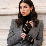 Autohandschoenen Dames Zwart - Vingerloos - Handgemaakt in Italië – Luxe Leren Handschoenen – Handgemaakt in Italië – Fratelli Orsini® - 5