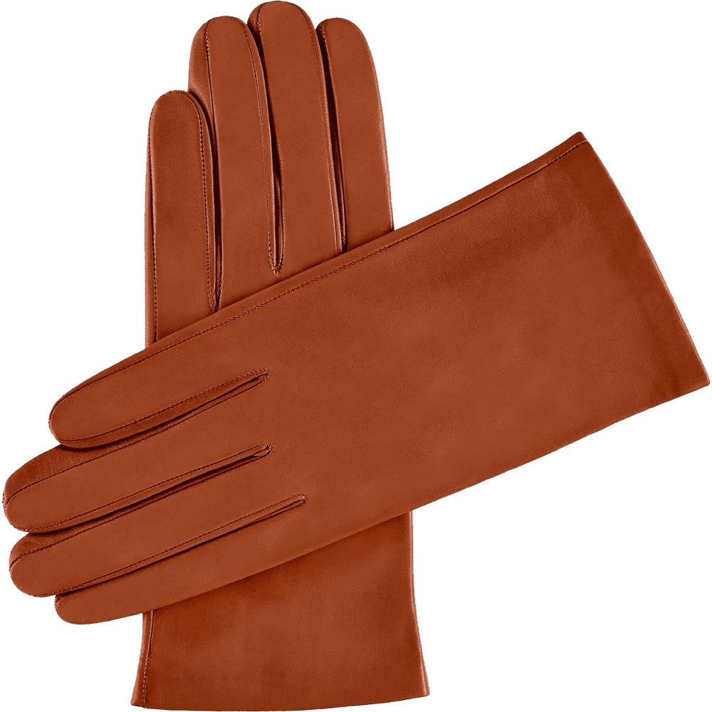 Leren Handschoenen Dames Bruin - Zijde - Handgemaakt in Italië – Luxe Leren Handschoenen – Handgemaakt in Italië – Fratelli Orsini® - 1