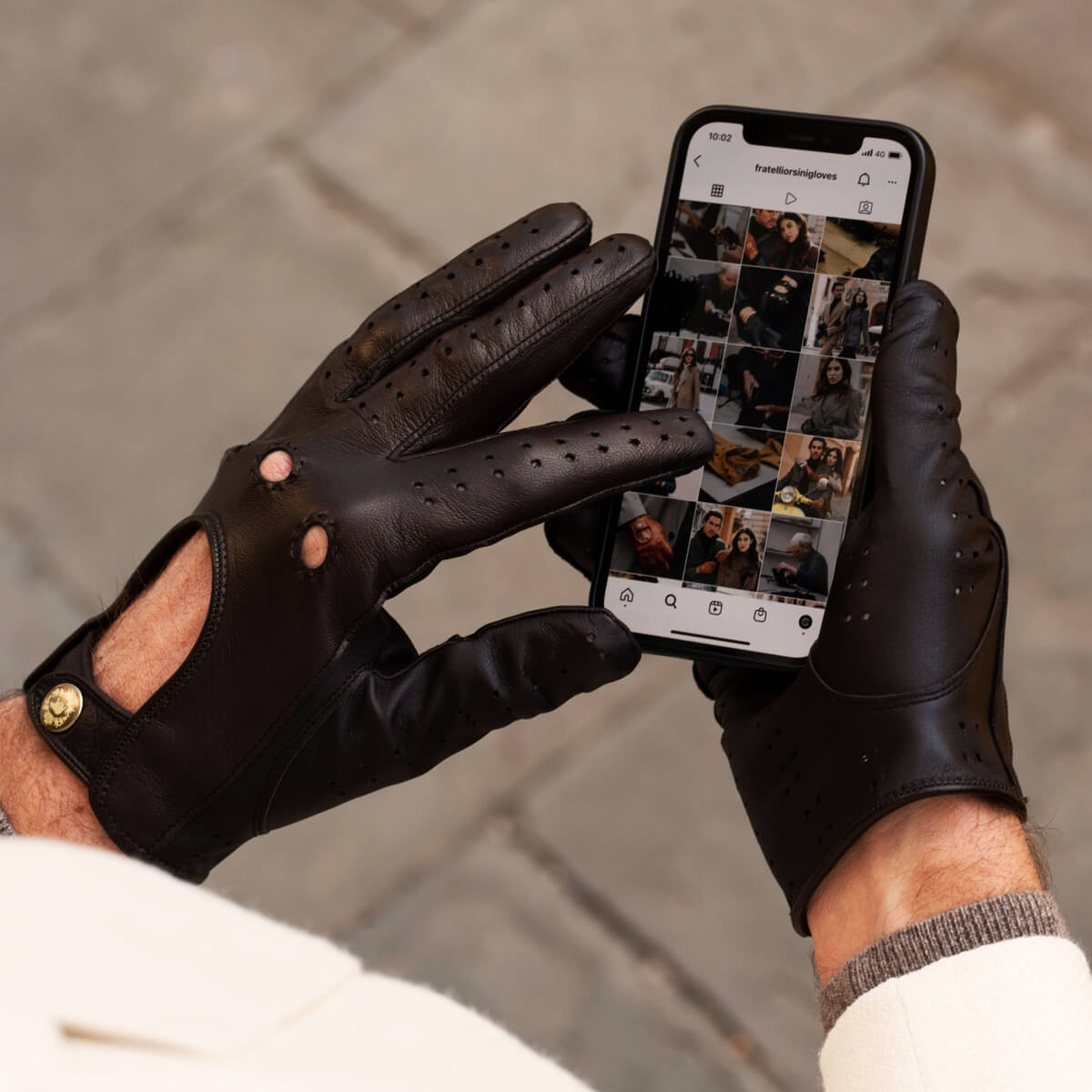 Autohandschoenen Heren Bruin - Touchscreen - Handgemaakt in Italië – Luxe Leren Handschoenen – Handgemaakt in Italië – Fratelli Orsini® - 3
